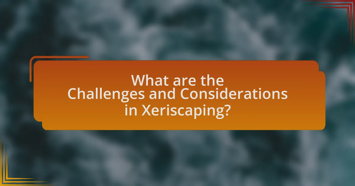 What are the Challenges and Considerations in Xeriscaping?
